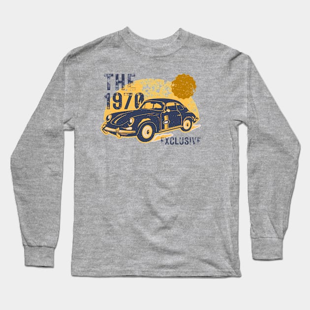 Retro 70s Vintage Car Long Sleeve T-Shirt by Xtian Dela ✅